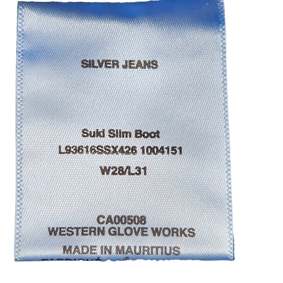 Silver Jeans Co. suki slim boot denim Jeans 28x31 bikercore coastal cowgirl - Picture 8 of 10